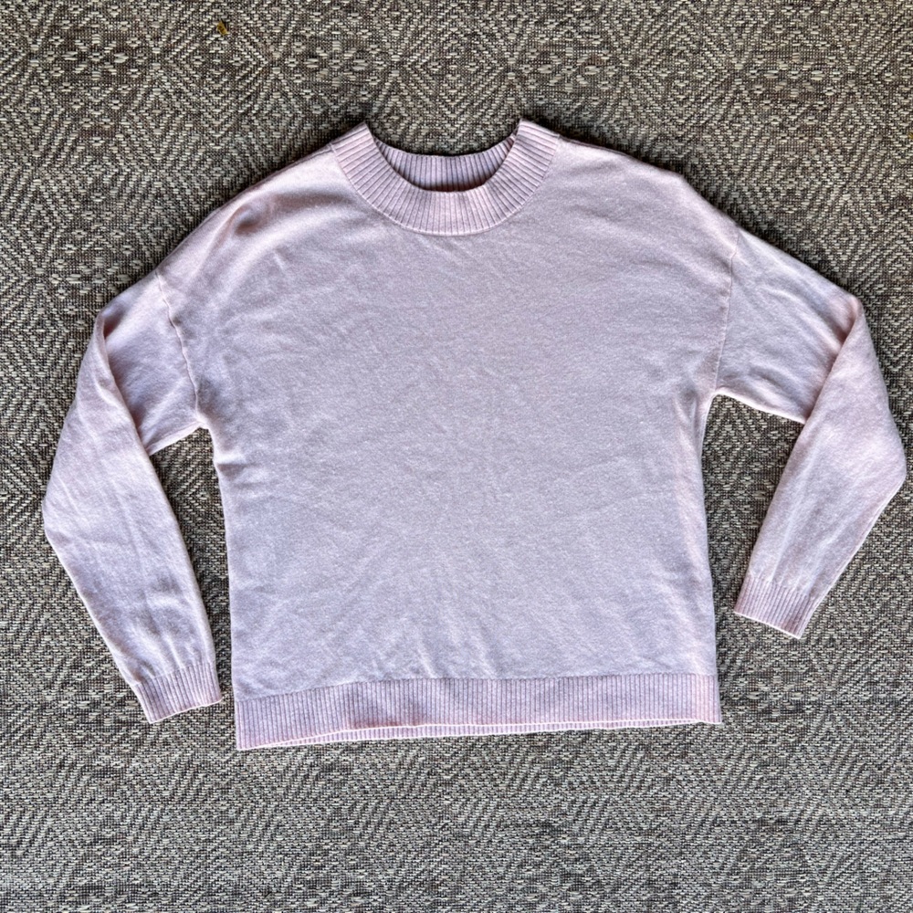 FRAME Denim Wool & Cashmere Women's Sweater Pink Crewneck Medium